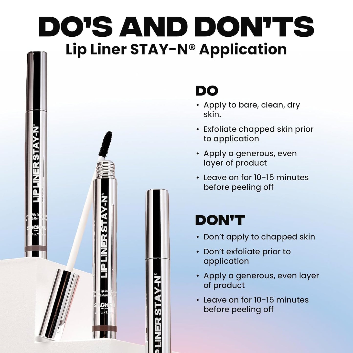 Lip Liner STAY-N Peel off Lip Stain — Long Lasting Matte Lip Tattoo Transfer Proof Lipstain Infused with Hyaluronic Acid & Vitamin E for All Skin Types — Vegan & Cruelty-Free, P-Inked