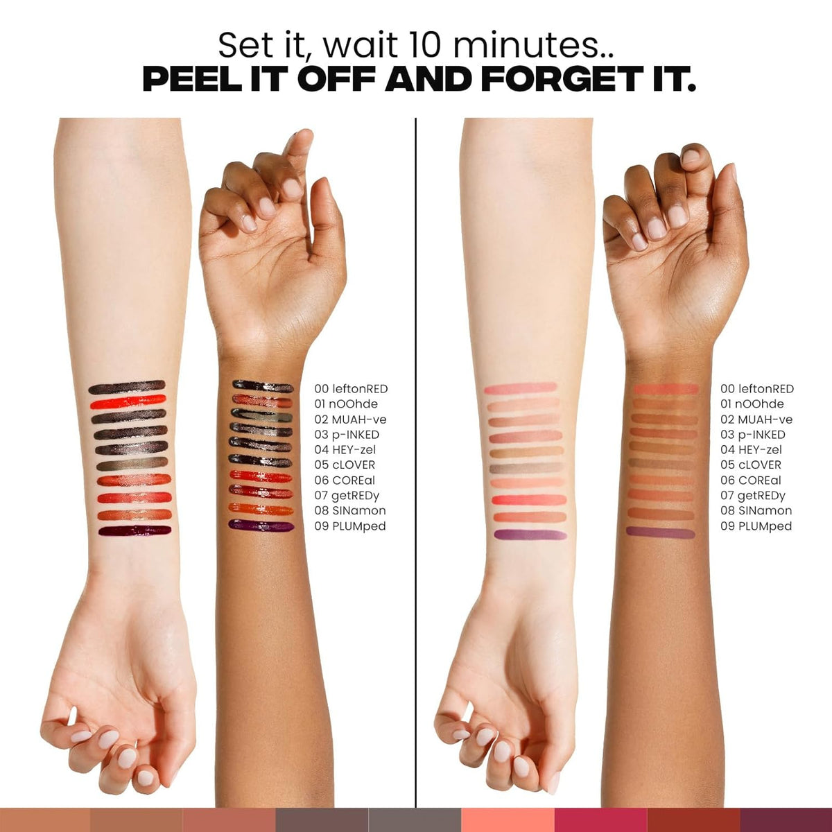 Sacheu Lip Liner STAY-N Peel Off Lip Stain — Long Lasting Matte Lip Tattoo Transfer Proof Lipstain Infused with Hyaluronic Acid & Vitamin E for All Skin Types — Vegan & Cruelty-Free, p-INKED